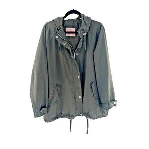 Women's Levi’s Army Green Utility Softshell Full Zip Hooded Fall Jacket Size 3X